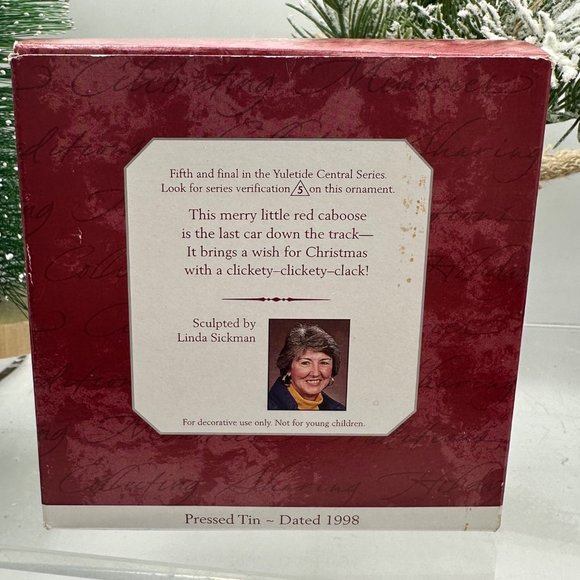 Hallmark Keepsake Ornament Tin Yuletide Century Collectors Series Train Caboose - Picture 4 of 6